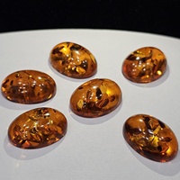 Cabochon de la Baltique pressé au miel naturel de haute qualité forme ovale ambre poli pierre précieuse en vrac pour la fabrication de bijoux pour bagues