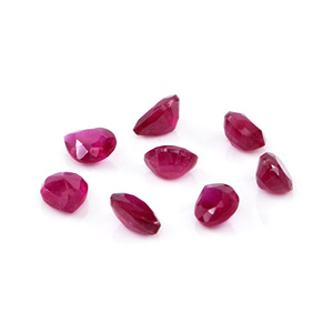 Rubíes naturales de Bangkok calibrados en forma de pera de 2x3 mm, piedras preciosas de rubí facetadas sueltas naturales para la fabricación de joyas, listas para usar. - Product Image 2