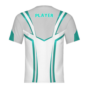 เสื้อแข่งเกมมิ่งอีสปอร์ตออกแบบเองได้ เป็นมิตรกับสิ่งแวดล้อม แห้งเร็ว ระบายอากาศได้ดี ผ้าโพลีเอสเตอร์ ยูนิเซ็กซ์ พิมพ์ลายด้วยความร้อน โลโก้และสีตามสั่ง - Product Image 5