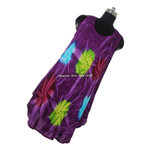 Magnifique Robe Longue Sexy Tie-Dye en Rayonne Sans Manches à Taille Ajustée pour Soirées et Clubs, Robe Parapluie Tie-Dye pour Femme - Product Image 1