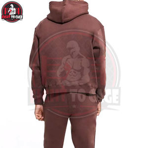 Chándal informal para hombre con cremallera y estilo acampanado, con logotipo personalizado, color marrón, al por mayor, de alta calidad, superventas, el mejor proveedor, servicio OEM - Product Image 4