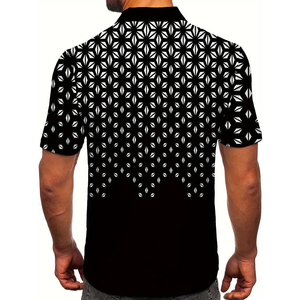 Men's Club High-Grade Wind Speed Dry Breathable Casual Standard Fit <b>3</b>-Button Solid 100% Cotton Anti-Wrinkle Short Sleeve Shirts - Product Image 4