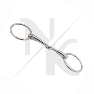Bocado de caballo de doble articulación de acero inoxidable, el más vendido, cómodo, de alta calidad, con anillo suelto, para equitación - Product Image 4