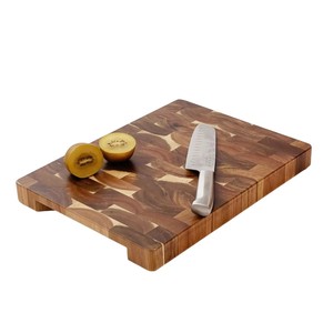 Planche à découper rectangulaire en bois de tête de sciage écologique, qualité professionnelle, bloc de boucher de qualité supérieure, naturel et de qualité alimentaire, vente en gros - Product Image 6
