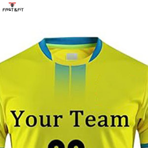 Maillots de football personnalisés avec logo par sublimation, ensemble complet d'uniformes pour équipe avec manches courtes, antibactériens et à séchage rapide pour adultes unisexes - Product Image 4