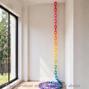 Chaîne en résine faite à la main, décoration décorative pour la maison, ornement suspendu, fournisseur en gros - Product Image 4