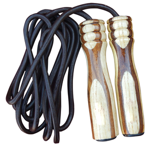 Cuerda de Saltar Profesional de Cuero 2026 con Mangos de Madera para Entrenamiento de Boxeo y Fitness - Product Image 6