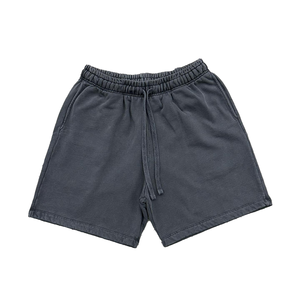 Pantalones Cortos Deportivos Personalizados 100% Algodón, Lavado Ácido, Estilo Jogger, Rasgados, Felpa Francesa, Lisos, para Hombre - Product Image 4