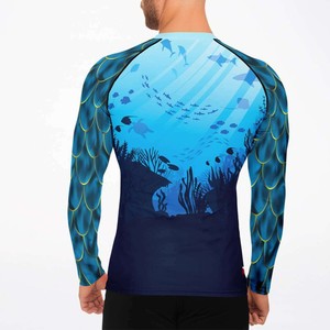 Tissu extensible respirant à séchage rapide, matière légère et douce, rashguard pour homme, nouvelle arrivée, rashguard pour homme en sublimation. - Product Image 5