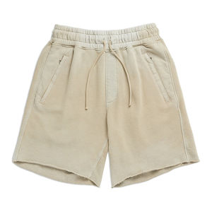 Shorts en coton lourd 100% pour hommes, style vintage, pour la musculation et l'entraînement, avec poches et cordon de serrage, HIC 275gsm - Product Image 5