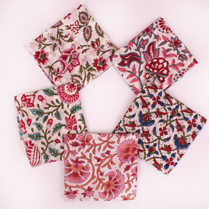 Handmade Block Printed Cotton Bandana, Eco-Friendly <b>Head</b> <b>Wrap</b>, Stylish Unisex Square Scarf, Organic Cotton Neck Accessory - Product Image 1