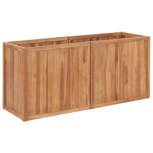 Letto rialzato in legno massello Teak 59.1 "x 19.7" x 27.6 "per vasi e fioriere - Product Image 1