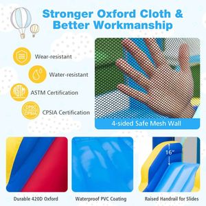 Toboggan aquatique gonflable avec souffleur 680W et 2 piscines, installations aquatiques pour le plaisir et le divertissement - Product Image 6