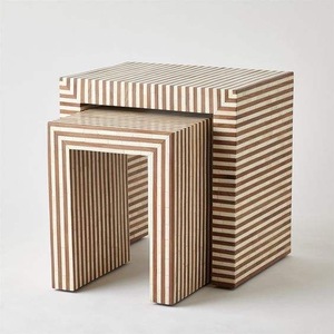 ILAHI's Bone Inlay <b>Table</b> Modern Design Agate Detailing Storage Portable Home Furniture - Product Image 3