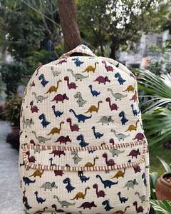Handmade Luxury Cotton Quilted Lightweight Fashionable All Seasons <b>College</b> <b>Backpack</b> Indian Floral Block Printed Women's Travel - Product Image 4