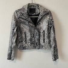 Vibrant Flair <b>Long</b> Breathable Womens Snake Printed <b>Leather</b> <b>Jackets</b> for Modern Daytime Evening Outfits Different colors <b>leather</b> - Product Image 2