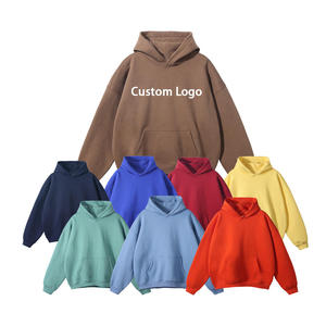 Sweat-shirts en coton personnalisés en gros, à épaules tombantes, pull-over sportif uni et doux pour femmes, avec étiquette personnalisée, en coton vierge pour sérigraphie - Product Image 2