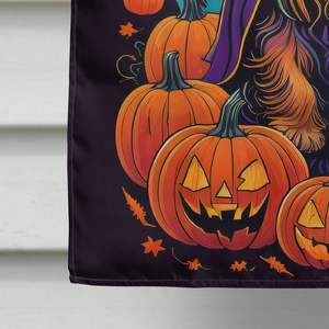 Gran Terrier sedoso Witchy Halloween casa bandera porche manga poste decorativo patio Banner ilustraciones Multicolor colgante de pared - Product Image 4
