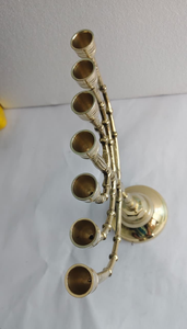 Pure Brass Menorah Candle Holder Metal Hanukkah <b>Candelabra</b> Traditional 9 Branch Candle Stand - Product Image 4