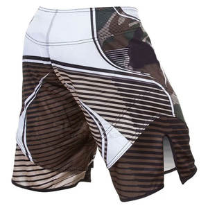 Shorts MMA de haute qualité en Spandex/Polyester avec logo frontal, respirants et à séchage rapide pour les entraînements et les séances de pratique en salle de sport pour hommes - Product Image 3