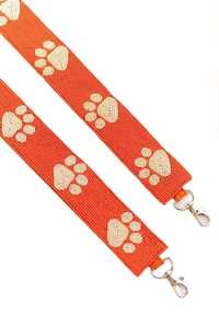 Correa de Bolso Bordada Go Dawgs, Negra, Roja y Blanca, de Poliéster Resistente, Forma Rectangular, Accesorio - Product Image 3