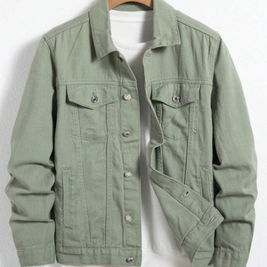 OEM Mens Denim Jean <b>Jacket</b> Casual Outwear Fall <b>Jacket</b> Denim Button up Coat Oversize Denim <b>Jacket</b> for Men acidwash fashion casual - Product Image 3