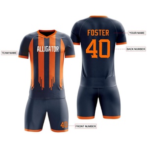 Uniforme de Fútbol Personalizado para Hombre, Cuello en V, Manga Corta, Rayado, 100% Poliéster, Absorbe la Humedad, Ajuste Atlético, Ropa de Equipo - Product Image 2