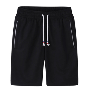 Fashion Men's High Quality Polyester Canvas Bermuda Shorts Solid Color Elastic Waist Casual Breathable Quick Dry Pockets - Product Image 5