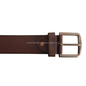 Ceinture décontractée en cuir véritable marron pour hommes, haute qualité, design personnalisé OEM, mode pour hommes, ceinture décontractée et accessoires, commande en gros - Product Image 5