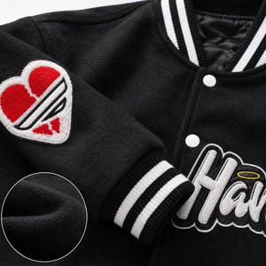 Wholesale 100% Wool Lettermen Varsity <b>Jackets</b> for <b>Men</b> Premium Leather Stand Collar Front Windproof Quick Dry Custom Latest - Product Image 6