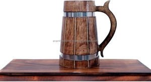 Mug en bois artisanal classique personnalisé pour la maison, le bureau, l'hôtel, mug à bière en bois, mug à thé, avec la meilleure qualité, grossiste en provenance d'Inde - Product Image 2