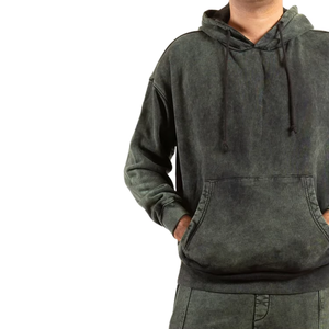 Wholesale Mangoes Fashion Men's 100% Cotton Streetwear Tracksuit Acid Wash 3D Embroidery Logo Soft Cotton Fabric Breathable - Product Image 6