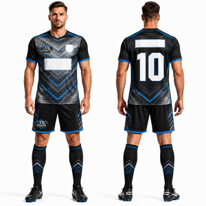 High Quality <b>Soccer</b> Uniform Jersey Shorts Set Polyester Spandex Fabric Flexible Comfortable Teamwear Uniforms - Product Image 1