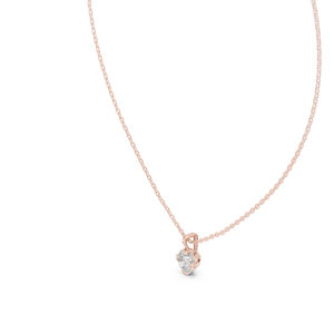 Colgante de Diamante Redondo Cultivado en Laboratorio en Oro Blanco de 14K para Mujer |   Ropa de Uso Diario |   Diamante Cultivado Nuevo - Product Image 6