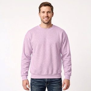 Men <b>Brushed</b> Fleece Sweatshirt Manufacturer Wholesale Cotton Blend Warm Pullover Casual <b>Clothing</b> Supplier Factory - Product Image 4