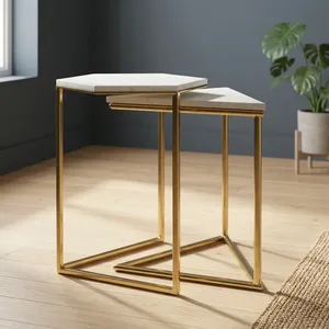 Modern Metal Coffee <b>Table</b> with Tempered <b>Glass</b> Top Minimalist Design Living Room Furniture - Product Image 6