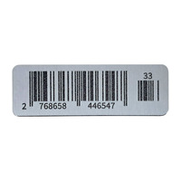 Rectangle d'étiquette de code à barres de ligne de cheveux en aluminium pour l'identification