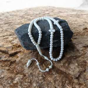 Collier victorien en os de buffle, agate authentique, fait main, éco-responsable, thème religieux, forme ovale, pour artisanat domestique - Product Image 4