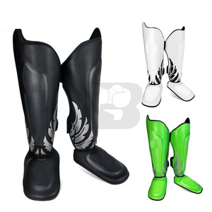 Protège-tibias de boxe Muay Thai sur mesure en polyester/EVA/néoprène, haute qualité, lavables, écologiques, fabricant OEM, différents modèles - Product Image 1
