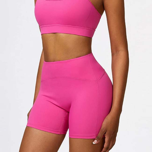 Women High Waist Yoga <b>Shorts</b> <b>Seamless</b> Stretch Workout Fitness Activewear Breathable Quick Dry <b>Gym</b> Running Exercise <b>Shorts</b> - Product Image 3