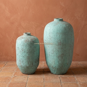 Guci Bala M Vase Urne de Sol Rustique en Terre Cuite Tosca, Pot en Céramique Artisanale, Récipient Décoratif en Grès, Vente en Gros - Product Image 4