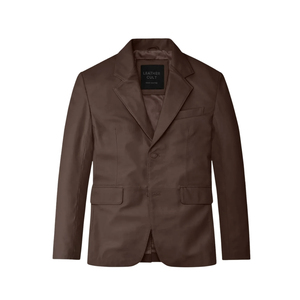 Traje de dos piezas marrón para hombre, blazer de solapa con muescas y pantalones, cierre de un solo botón - Product Image 5