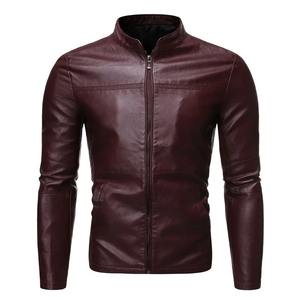 Stock prêt veste en cuir véritable gris anthracite moutarde col de chemise en peau de mouton véritable décontracté cuir léger lisse - Product Image 1