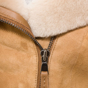 <b>Women's</b> Shearling <b>Jacket</b> Hooded Full Sleeve Zipper Closure Winter Coat Thick <b>Suede</b> Leather Fur Lining Windproof - Product Image 5