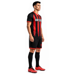 Camiseta de Fútbol Retro para Adultos al por Mayor, Ropa Deportiva de Fútbol, Spandex/Poliéster, Resistente al Viento, Absorbe la Humedad, Personalizable con Nombre y Logotipo del Equipo - Product Image 2