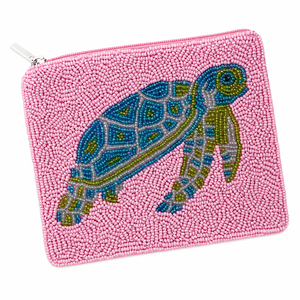Tropical Sea Turtle Handmade Beaded <b>Coin</b> <b>Wallet</b> Fashion Accessory OEM ODM Wholesale - Product Image 1
