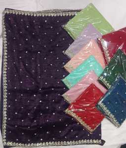 Saree en soie organza pure avec fil Zari paillettes pièce de chemisier longue de Style indien et pakistanais pour les femmes pour les fêtes de mariage - Product Image 2