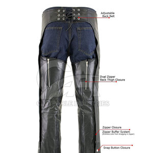 Premium Leather Full <b>Chaps</b> For Equestrian <b>Riding</b> Durable Horse <b>Riding</b> Gear Comfortable <b>Chaps</b> Adjustable With Waist - Product Image 4