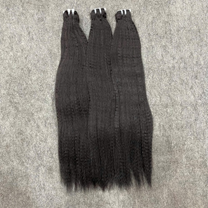 Artículos Populares: Cabello Humano Vietnamita 100% Natural, Color Negro, Trama Rizada Lisa, Puntas Gruesas, Sin Enredos, Sin Caída, Precio al por Mayor - Product Image 2