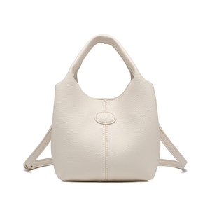 Minimalist White <b>PU</b> Handbag With Soft Handle And Adjustable Strap Female Style - Product Image 1